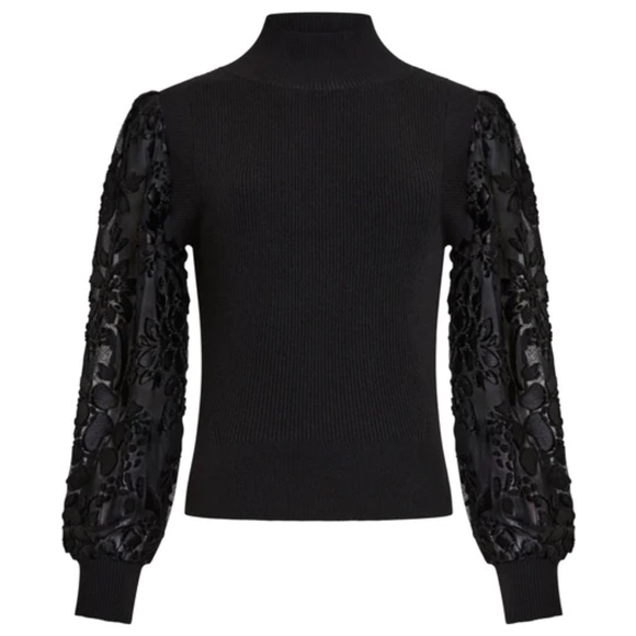 French Connection Balloon Burnout Sleeve Sweater - Picture 2 of 8